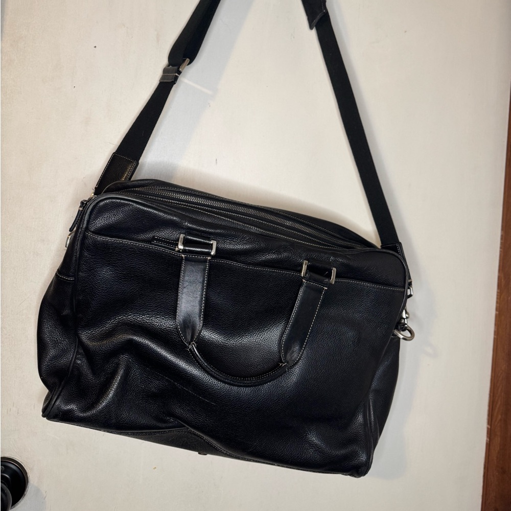 Coach Black Leather Messenger Bag
